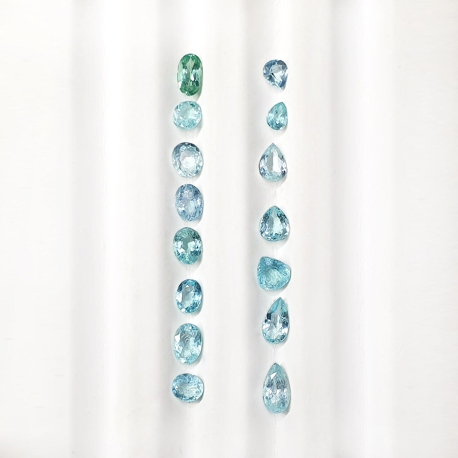 G325 PARAIBA TOURMALINE OVAL PEAR MIX 0.185-0.4CT