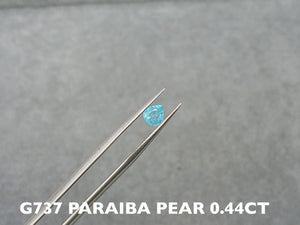 G737 PARAIBA TOURMALINE OVAL PEAR 0.6-0.7CT
