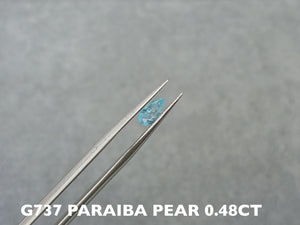 G737 PARAIBA TOURMALINE OVAL PEAR 0.6-0.7CT