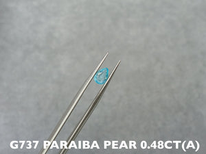 G737 PARAIBA TOURMALINE OVAL PEAR 0.6-0.7CT
