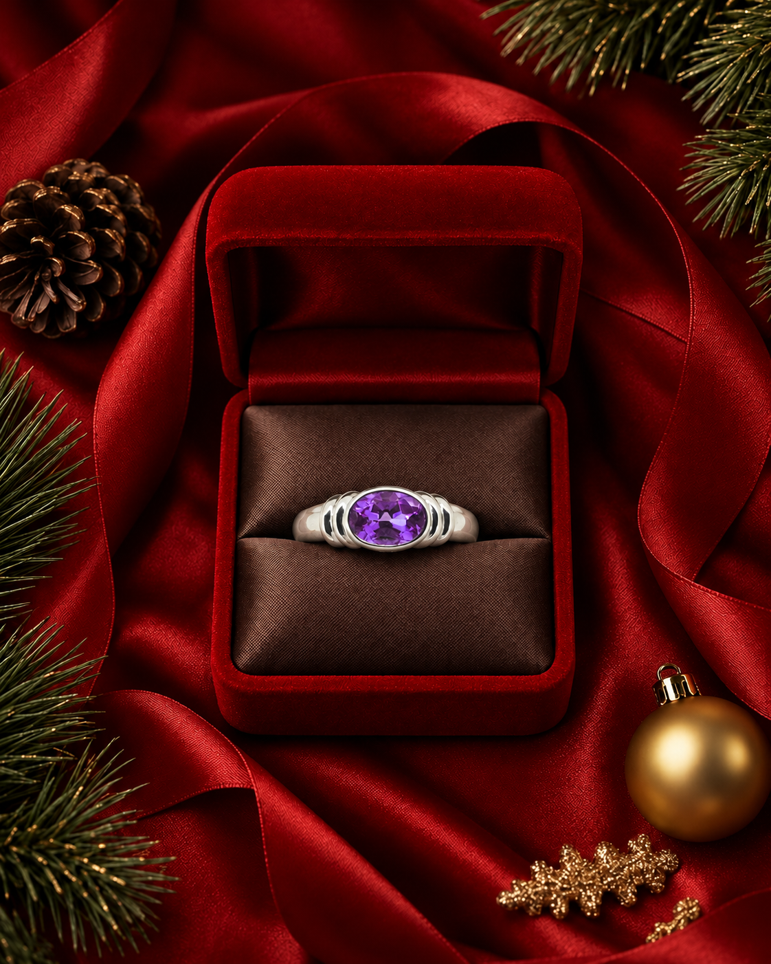 Focus Gemstone Ring- 2CT Amethyst AG-G019-12
