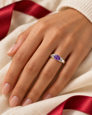 Focus Gemstone Ring- 2CT Amethyst AG-G019-12