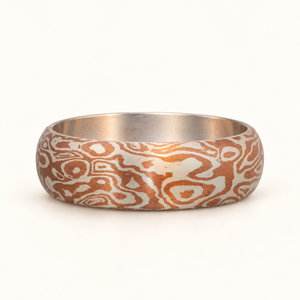 Mokume Gane Rounded Bangle AG582