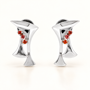 Persephone Orange Sapphire Earrings AG681