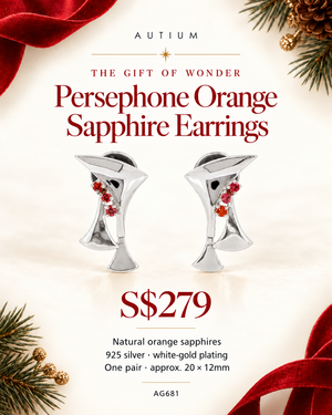 Persephone Orange Sapphire Earrings AG681