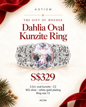 Dahlia Oval Kunzite Ring AG748,2019-142, 2023-105