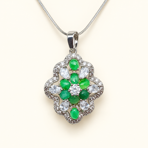 Jade Flower Pendant AG792
