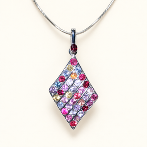 925 Silver Pendants - Multicolour Spinels AG794