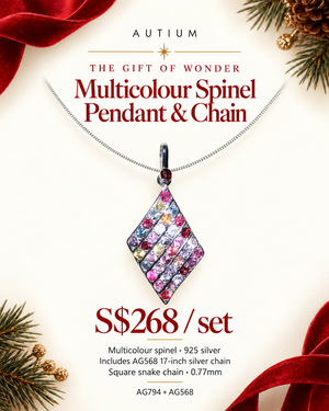 925 Silver Pendants - Multicolour Spinels AG794