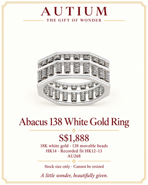 Autium Original Abacus-8 OAM Octagonal Ring with 138 Beads AU268