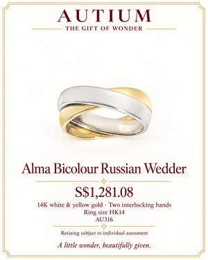 ALMA Bicolour Two Bands Russian Wedder AU316