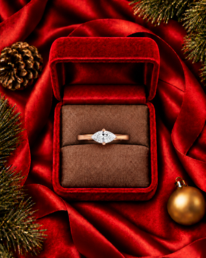 Uno Jean Marquise Solitaire Ring 0.5CT AU327