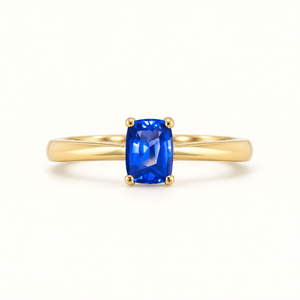 Petra Blue Sapphire Solitaire Ring AU404
