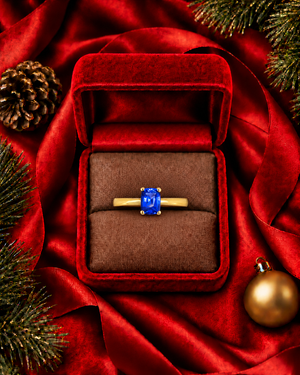 Petra Blue Sapphire Solitaire Ring AU404