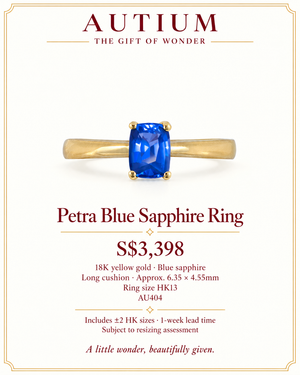 Petra Blue Sapphire Solitaire Ring AU404