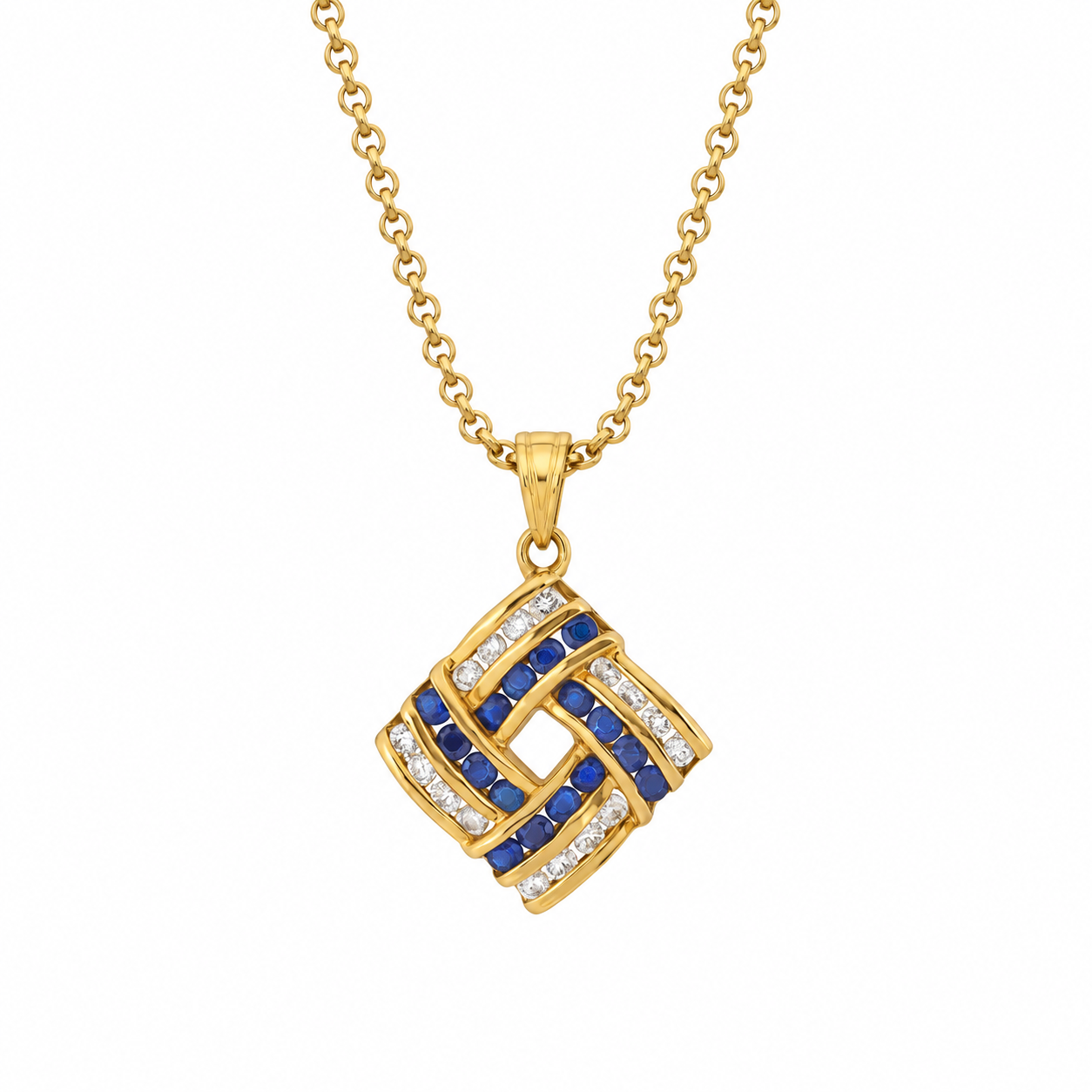 Prima Channel Setting Diamond-Shaped Pendant M511