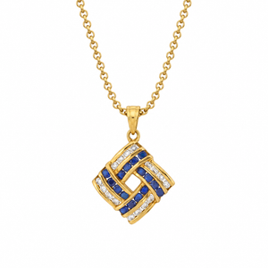 Prima Channel Setting Diamond-Shaped Pendant M511