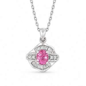 Sona Pink Sapphire Mix Halo Pendant M522
