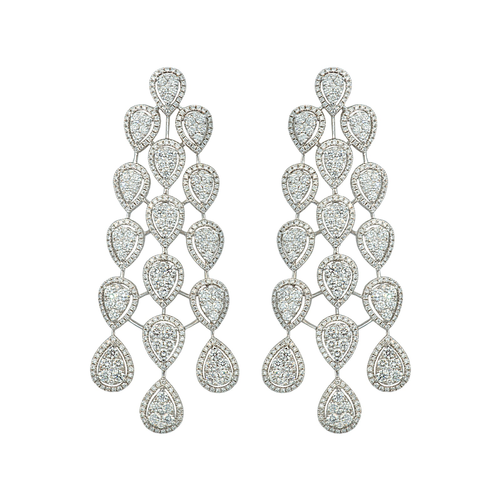 Jule Halo Pear Cluster Earrings M757