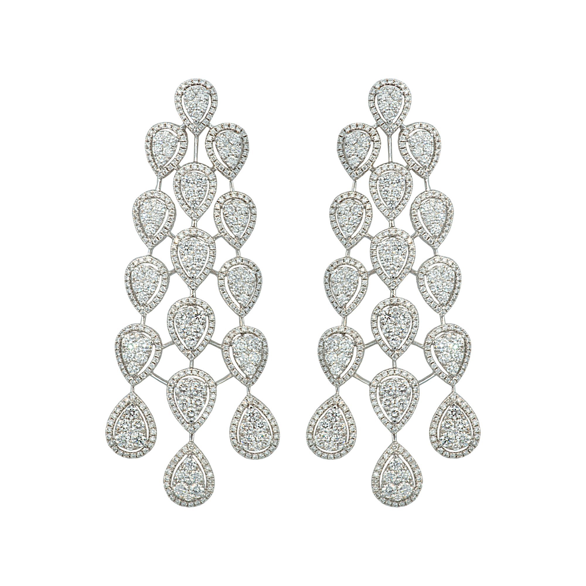 Jule Halo Pear Cluster Earrings M757