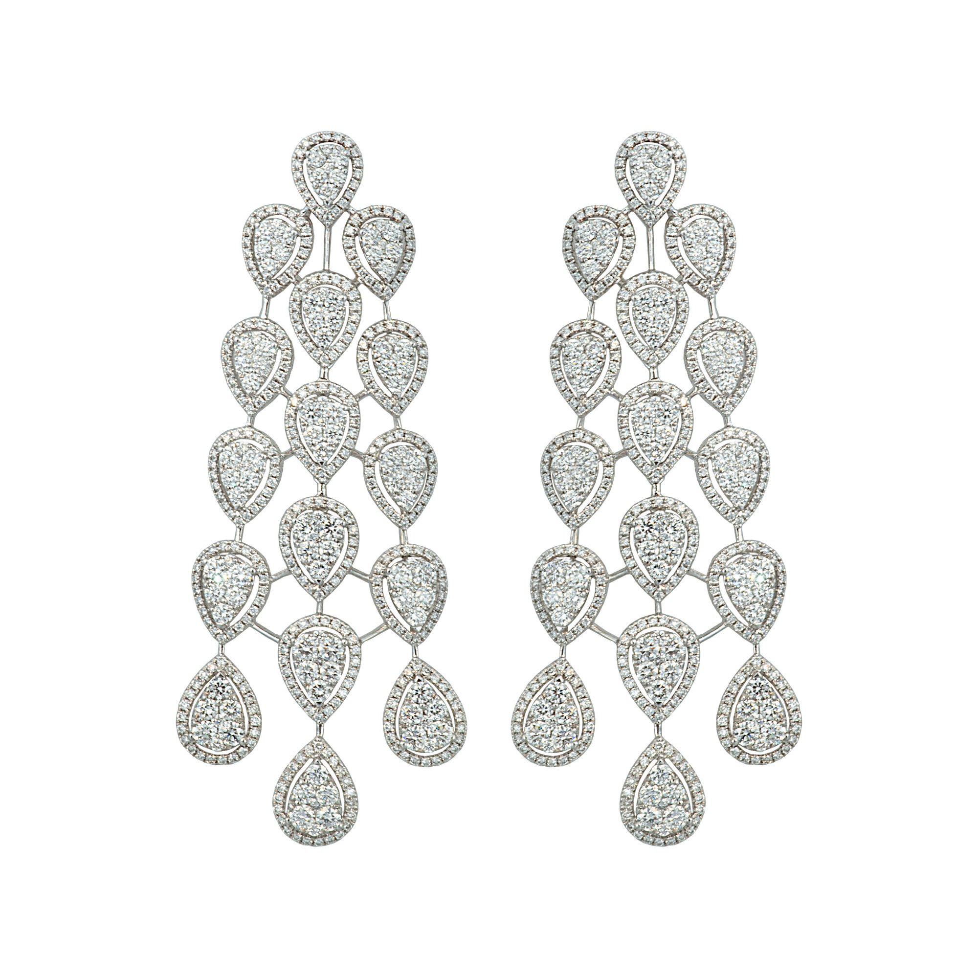 Jule Halo Pear Cluster Earrings M757