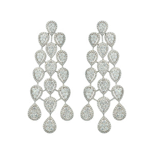 Jule Halo Pear Cluster Earrings M757