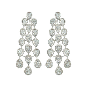 Jule Halo Pear Cluster Earrings M757