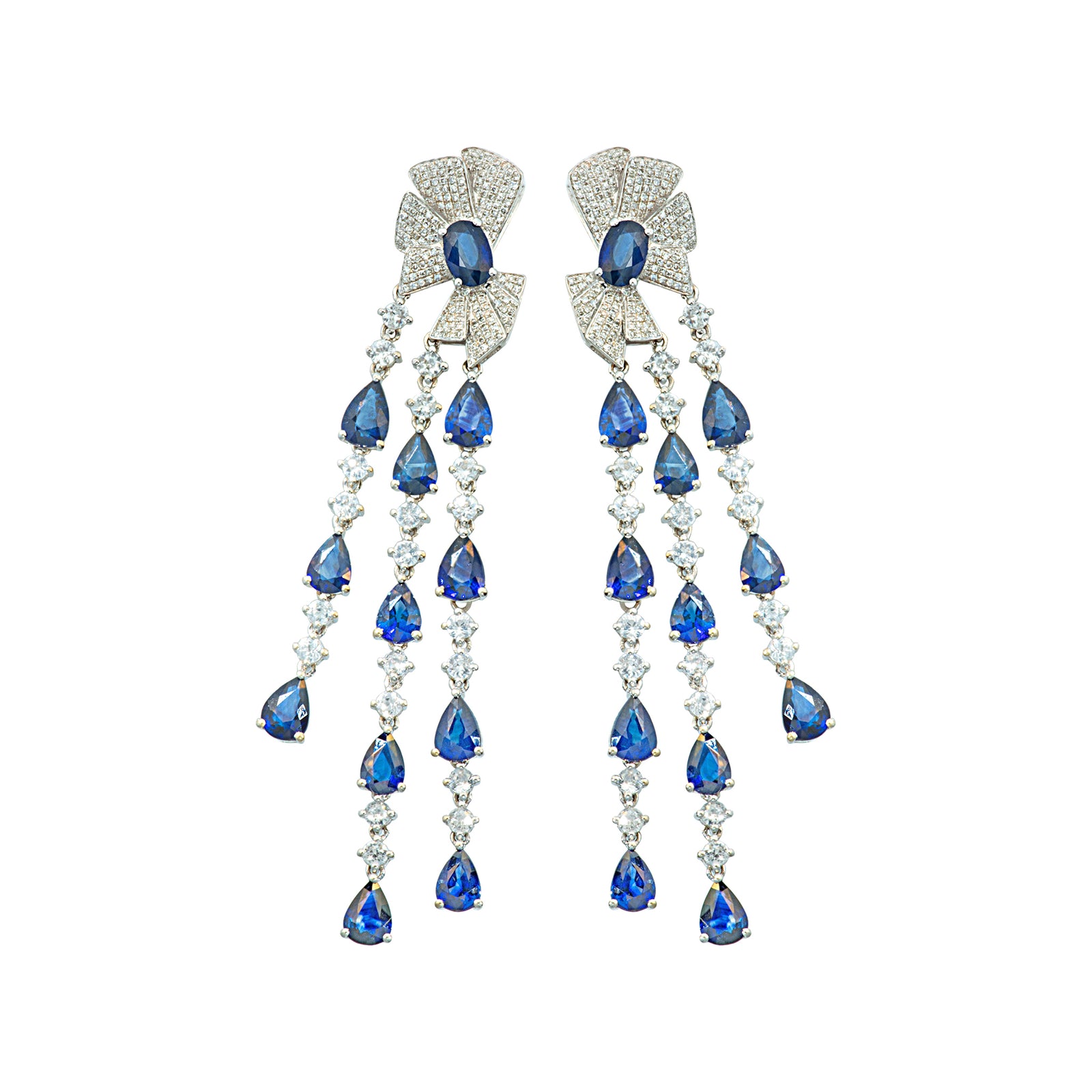 Juna Fan Mixed Shape Dangling Earrings M759
