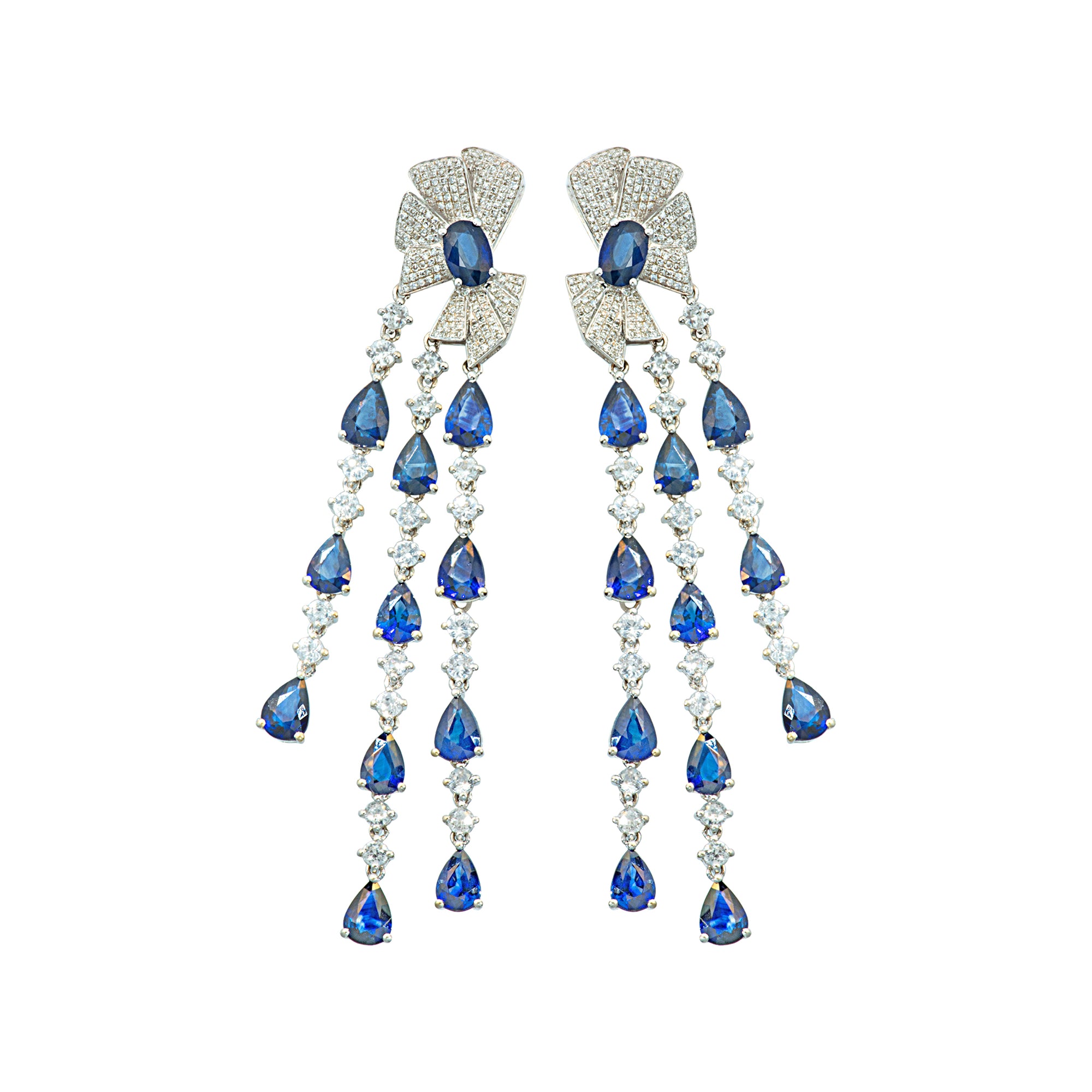 Juna Fan Mixed Shape Dangling Earrings M759