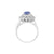 Juro Double Mixed Shape Halo Dual Function Ring/Pendant - Sapphire Oval M762