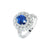 Juro Double Mixed Shape Halo Dual Function Ring/Pendant - Sapphire Oval M762