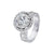 Kerangie Halo Triple Row Band Ring - Diamond Round 4.04CT M767