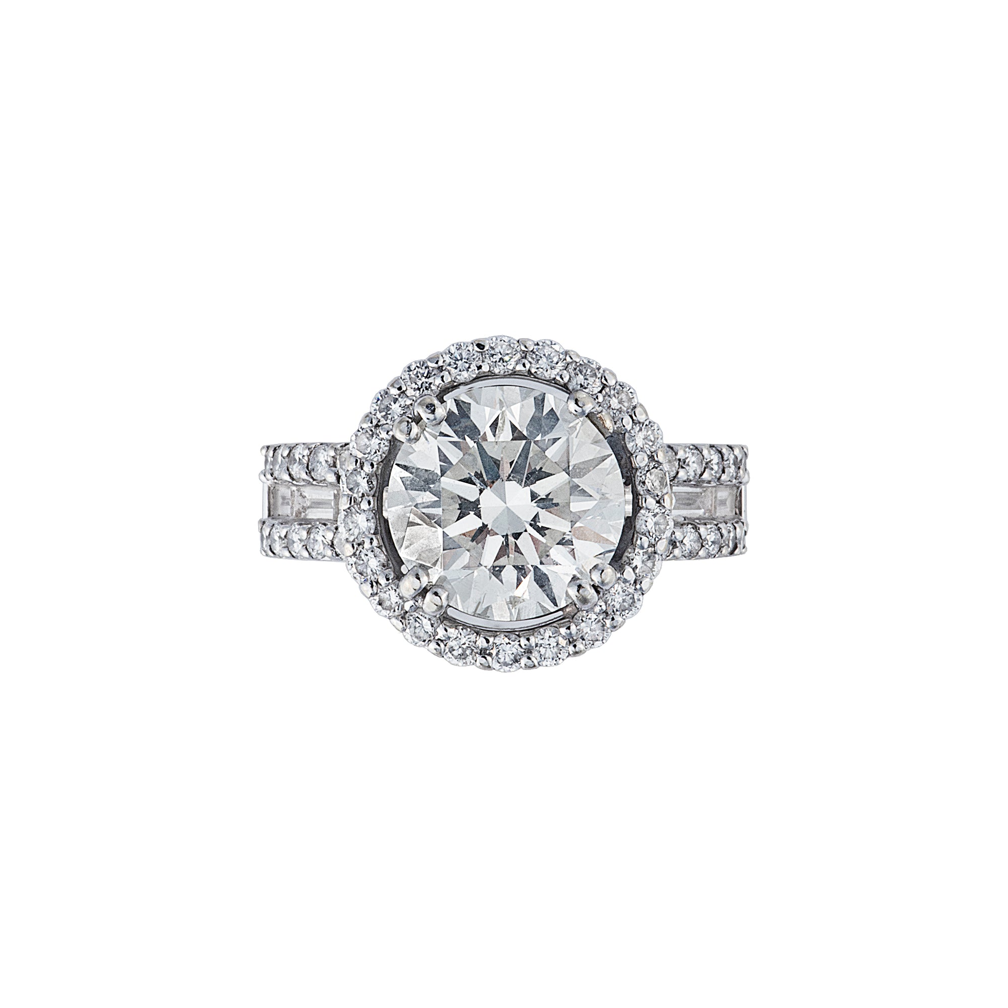 Kerangie Halo Triple Row Band Ring - Diamond Round 4.04CT M767