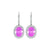 Lily Unheated Pink Sapphire Dangling Halo Earrings - 3CT M769