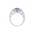 Liliara Unheated Burmese Pink Sapphire Three Stone Halo Ring - 4.22CT M770