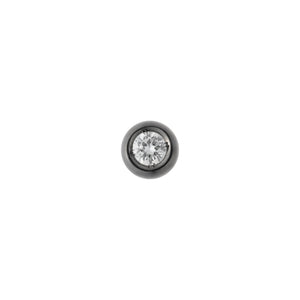 Lili Diamond Bezel Loaf Ear Stud - White Round 0.44CT M778