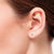 Lili Diamond Bezel Loaf Ear Stud - White Round 0.44CT M779