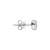 Lili Diamond Bezel Loaf Ear Stud - White Round 0.44CT M779