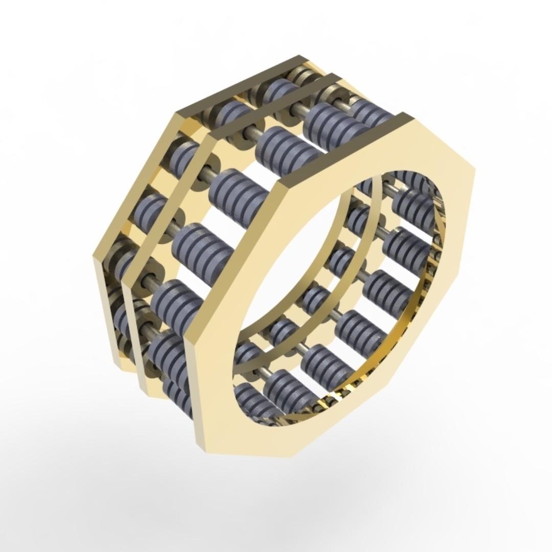Autium Original Abacus-8 OAM Octagonal Ring with 138 Beads AU268