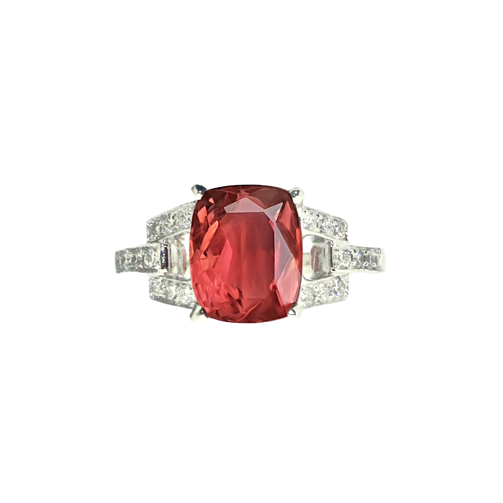 Isimo Gemstone Ring - Pink Long Cushion W197