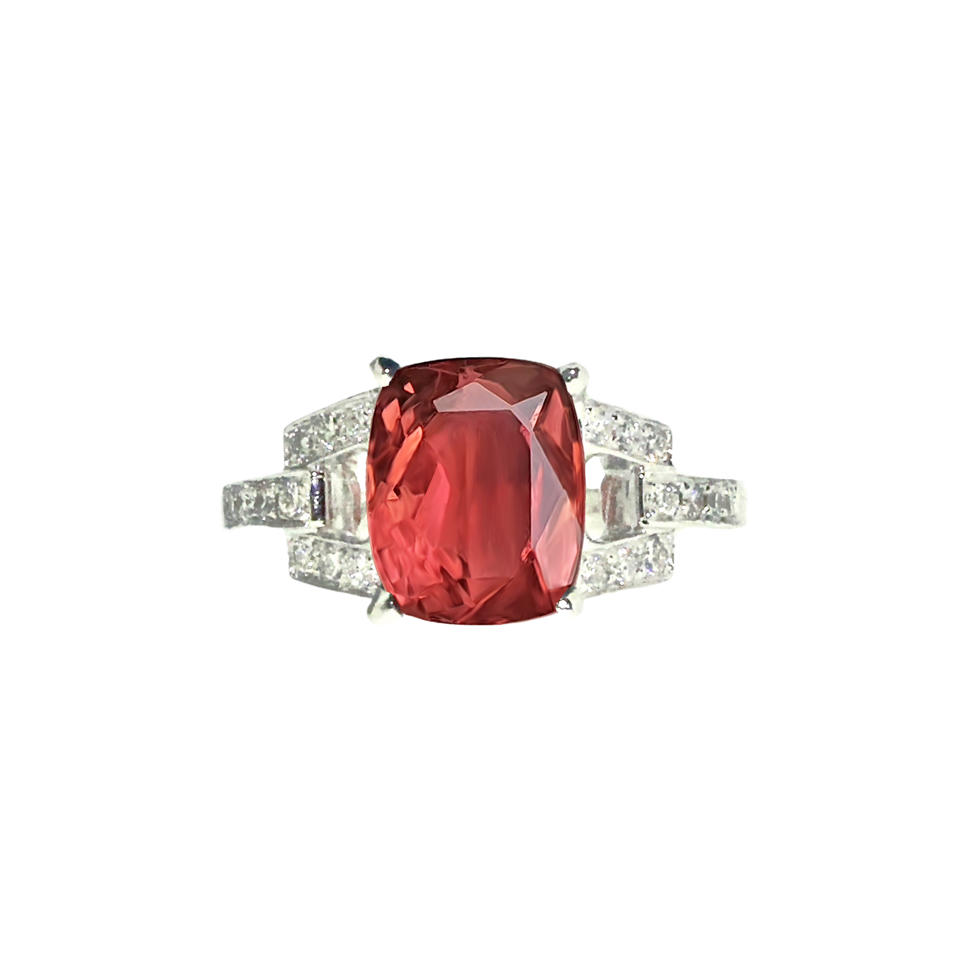 Isimo Gemstone Ring - Pink Long Cushion W197