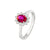 Ruba Starburst Halo Ring - Red Oval AU364