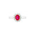 Ruba Starburst Halo Ring - Red Oval AU364