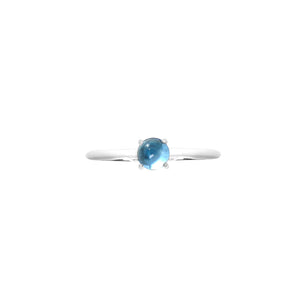Petra Solitaire Gemstone Ring - Blue Round 2020-158
