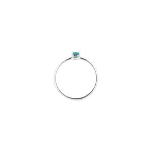 Petra Solitaire Gemstone Ring - Electric Blue Octagonal 2020-158