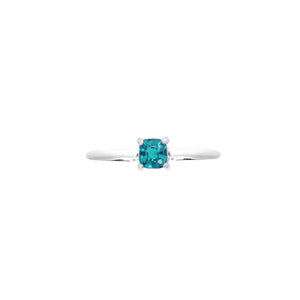Petra Solitaire Gemstone Ring - Electric Blue Octagonal 2020-158
