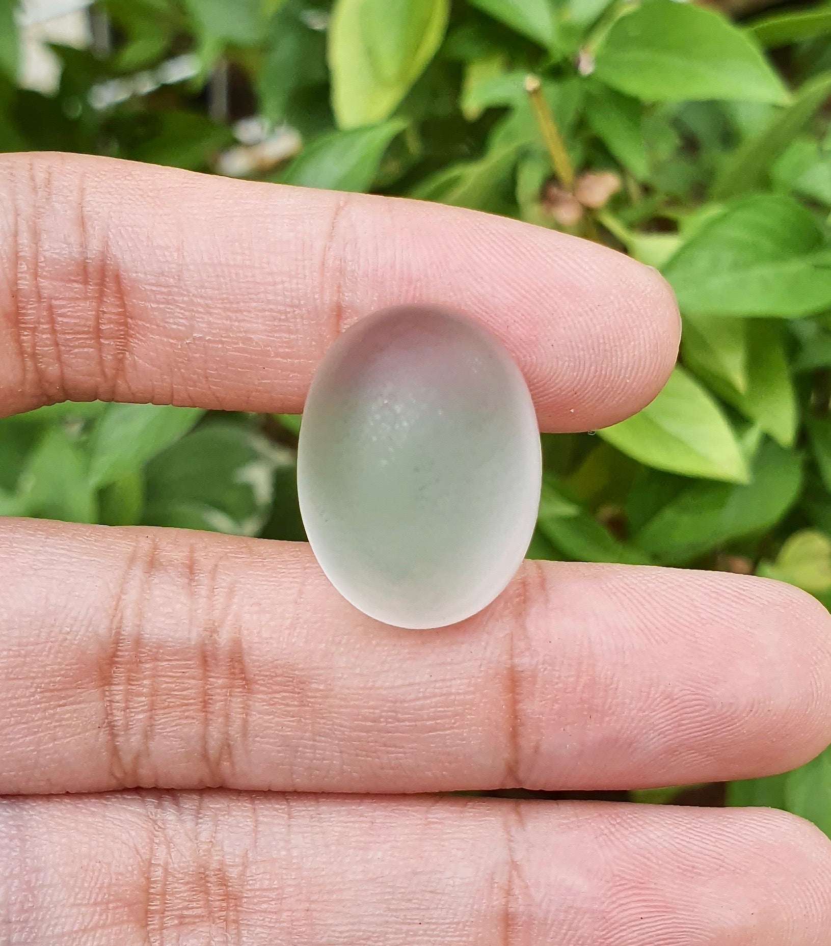 White Quartz Oval Cabochon Pair G049