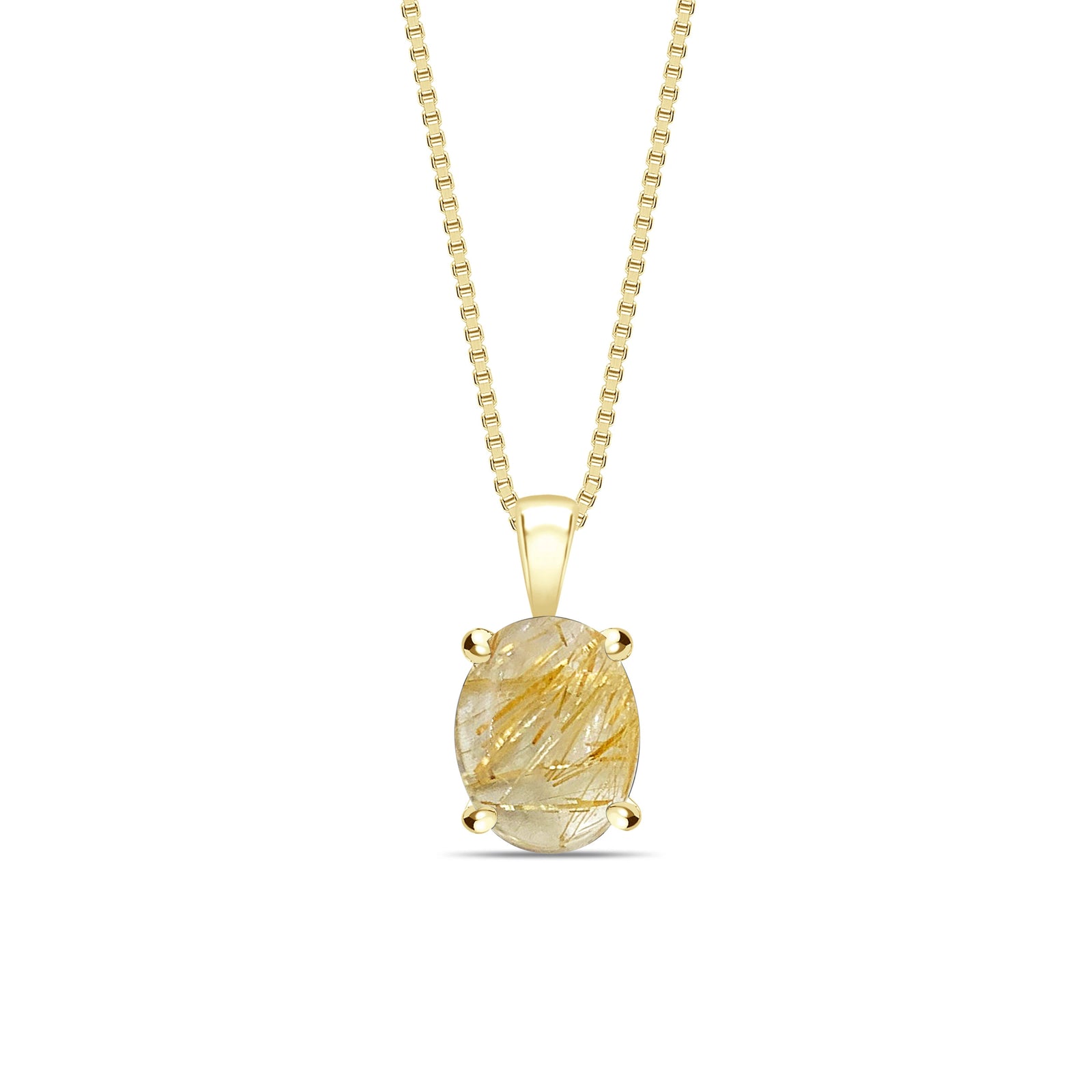 Muno Solitaire Pendant - Golden Oval 5.5 CT 2021-063