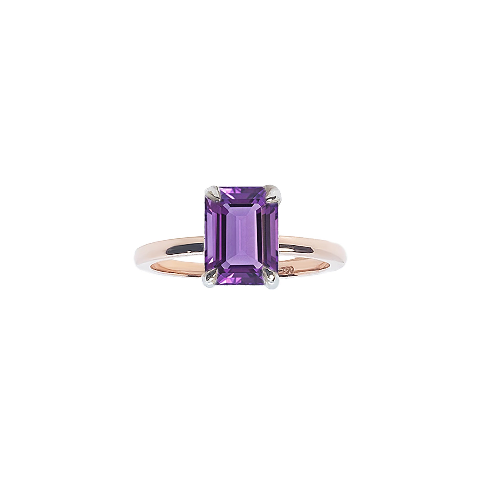 Petra Solitaire Gemstone Ring - Purple Emerald 2021-172