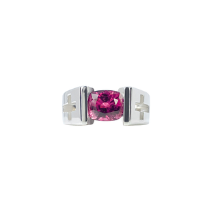 Alcross Gemstone Tension Set Ring - Pink Cushion 2021-252